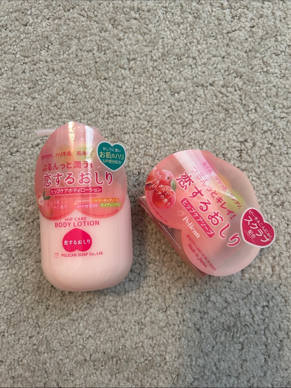 Pelican Soap Pink Hip Care Body Lotion and Soap - Hydrating Peach Scent